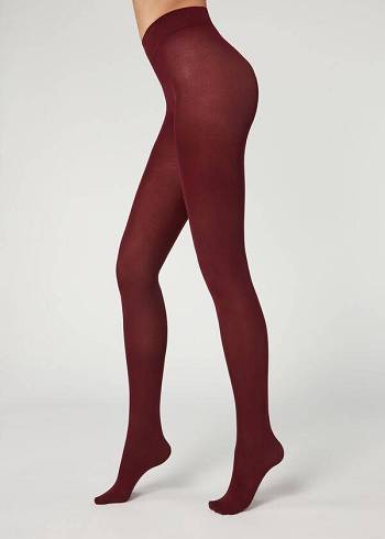 Calzedonia 50 Denier Total Comfort Soft Touch Patterned Hardloopbroek Dames Rood | NL3115ZG