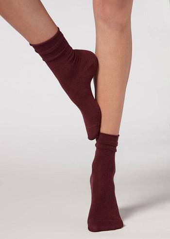 Calzedonia Ankle with Cashmere Kort Sokken Dames Rood | NL1849YU