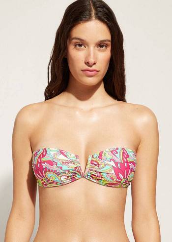 Calzedonia Bandeau Londra Bikinitopjes Dames Roze | NL2495DN