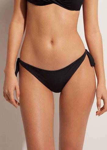 Calzedonia Bow Brazilian Bikinibroekjes Dames Zwart | NL2894WY