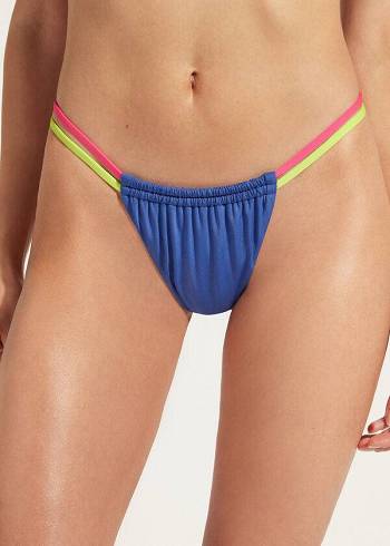 Calzedonia Brazilian String Tokyo Eco Bikinibroekjes Dames Blauw | NL2848RW