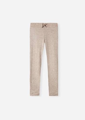 Calzedonia Cashmere Blend Stretch Sport Leggings Kinderen Beige | NL1069YU