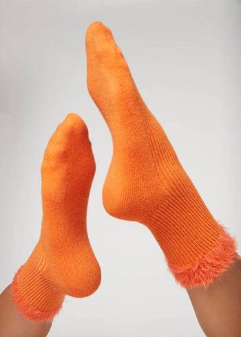 Calzedonia Cashmere Kort with Soft Trim Sokken Dames Oranje | NL1832GL