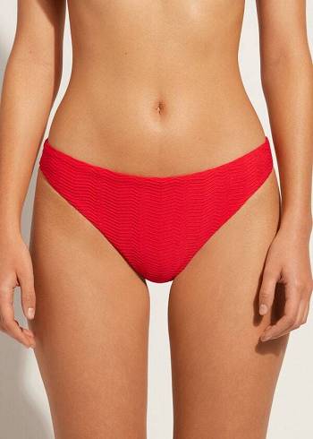 Calzedonia Chevron Casablanca Bikinibroekjes Dames Rood | NL2842PQ