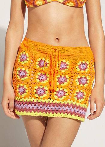 Calzedonia Crochet Skirt Cover-ups Dames Oranje | NL2061PQ