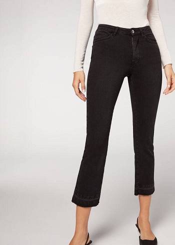 Calzedonia Cropped Flare Jeans Dames Grijs | NL1629ZG