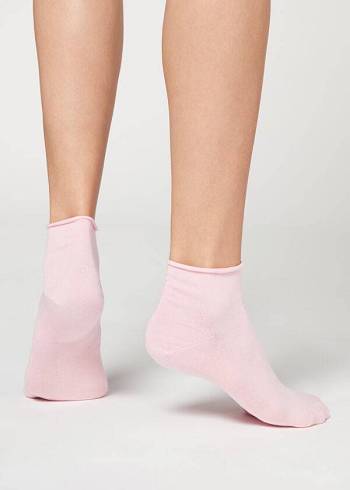 Calzedonia Cuffless Kort in Katoenen Sokken Dames Roze | NL1797YU