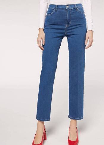 Calzedonia Eco Comfort Jeans Dames Blauw | NL1622DN