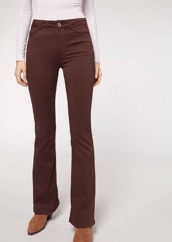 Calzedonia Flared Jeans Dames Bruin | NL1595SO