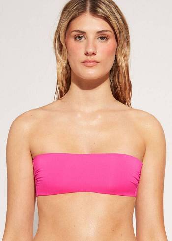 Calzedonia Gewatteerd Bandeau Indonesia Eco rosa Bikinitopjes Dames Roze | NL2386KI