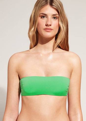 Calzedonia Gewatteerd Bandeau Indonesia Eco rosa Bikinitopjes Dames Groen | NL2387JJ