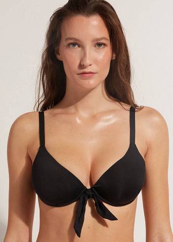 Calzedonia Gewatteerd Push-Up Indonesia Bikinitopjes Dames Zwart | NL2339DN