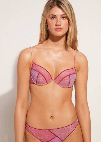 Calzedonia Gewatteerd Push-up Lisbona Bikinitopjes Dames Roze | NL2331XF