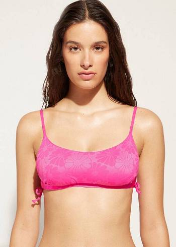 Calzedonia Gewatteerd Tank-Stijl Antibes Bikinitopjes Dames Roze | NL2308VD