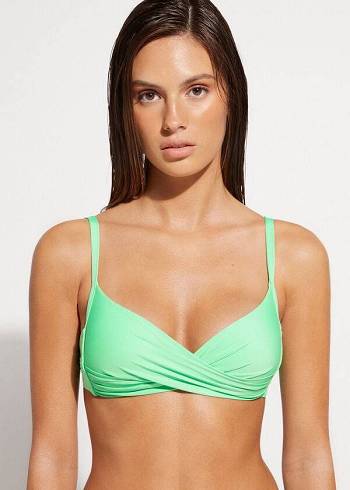 Calzedonia Gewatteerd Triangle Indonesia Eco cobey Bikinitopjes Dames Mintgroen | NL2279ZG