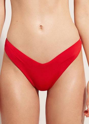 Calzedonia High Cut Brazilian Indonesia Eco Bikinibroekjes Dames Rood | NL2800NB