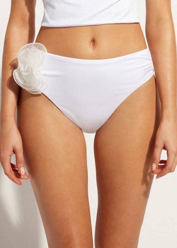 Calzedonia High-Taille Bora Bora Bikinibroekjes Dames Wit | NL2737JJ