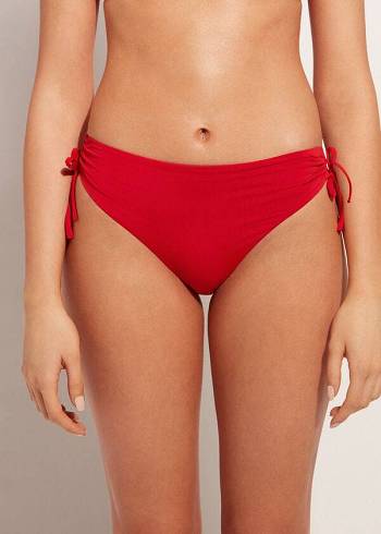 Calzedonia High-Taille Drawstring Indonesia Bikinibroekjes Dames Rood | NL2732CE