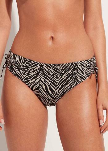 Calzedonia High-Taille Drawstring Nairobi Bikinibroekjes Dames Zwart | NL2731VD