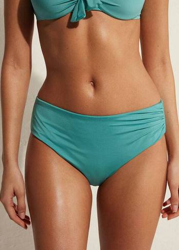 Calzedonia High Taille Indonesia Eco Bikinibroekjes Dames Turquoise | NL2765HK