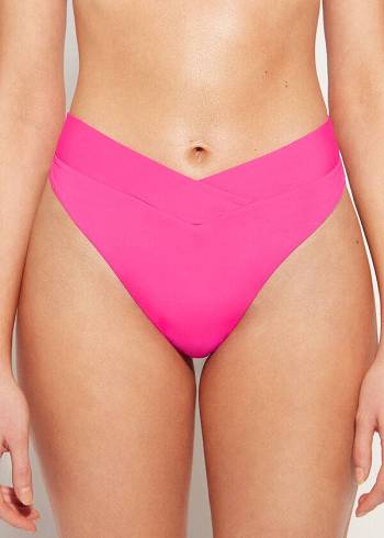 Calzedonia High-Taille V-Cut Brazilian Indonesia Bikinibroekjes Dames Roze | NL2728MA