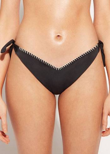 Calzedonia High V-Cut Brazilian Mumbai Bikinibroekjes Dames Zwart | NL2779WY