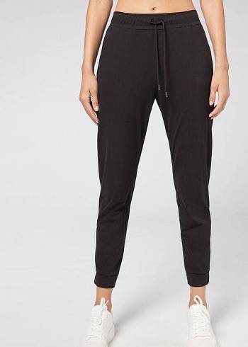 Calzedonia Jogger in Ultra Light Supima Katoenen Leggings Dames Zwart | NL1529BC