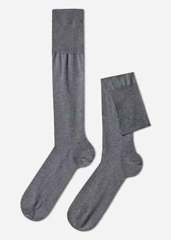 Calzedonia Lisle Thread Long Sokken Heren Grijs | NL1428QZ