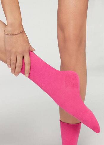 Calzedonia Non-Elastic Katoenen Ankle Kort Sokken Dames Roze | NL1733ZG