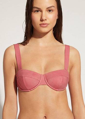 Calzedonia Push-Up Bandeau Biarritz Bikinitopjes Dames Bruin | NL2238TV