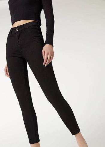 Calzedonia Push-up and soft touch Jeans Dames Zwart | NL1583MA