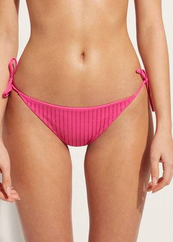 Calzedonia Rhinestone Brazilian String Shanghai Bikinibroekjes Dames Roze | NL2674OR