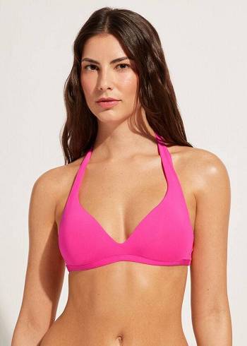 Calzedonia Soft Gewatteerd Triangle Indonesia Bikinitopjes Dames Roze | NL2225KI