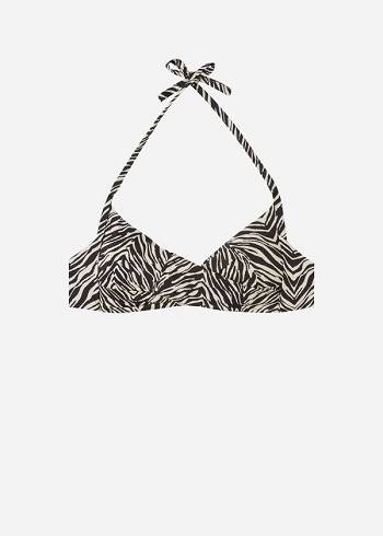 Calzedonia Soft Gewatteerd Triangle Nairobi Bikinitopjes Dames Zwart | NL2221FM