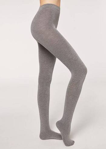 Calzedonia Soft Modal and Cashmere Blend Opaque Hardloopbroek Dames Grijs | NL3129UT