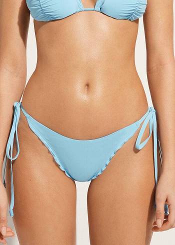 Calzedonia String String Islamorada Bikinibroekjes Dames Blauw | NL2574SO