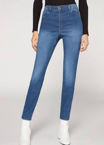 Calzedonia Super Flex Denim High Taille Superskinny Jeans Dames Blauw | NL1576LH