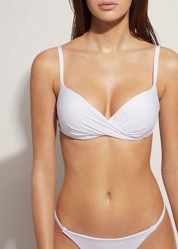 Calzedonia Super Gewatteerd Push Up Indonesia Eco cobey Bikinitopjes Dames Wit | NL2214UT