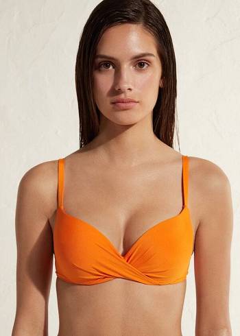 Calzedonia Super Gewatteerd Push Up Indonesia Eco Bikinitopjes Dames Oranje | NL2216OR