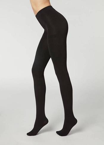 Calzedonia Thermal Super Opaque Hardloopbroek Dames Zwart | NL3121GL