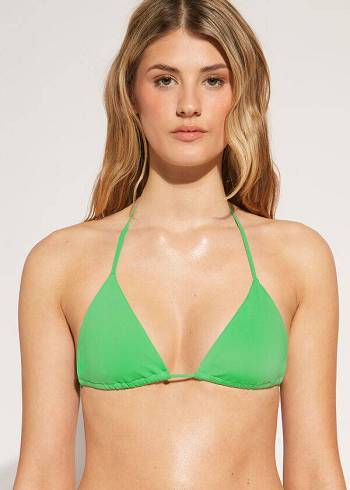 Calzedonia Triangle String Indonesia Eco rosa Bikinitopjes Dames Groen | NL2148LH