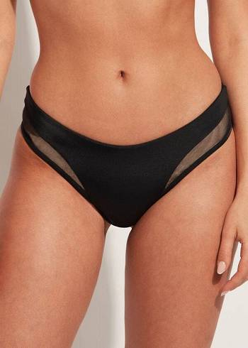 Calzedonia Tulle Insert Shaped Taille Tokyo Bikinibroekjes Dames Roze | NL2534MA