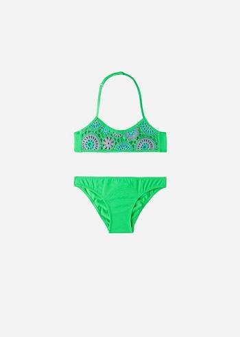 Calzedonia Two Piece Capri Badpakken Kinderen Groen | NL1136XF