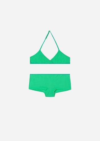 Calzedonia Two Piece Mykonos Badpakken Kinderen Groen | NL1128DN