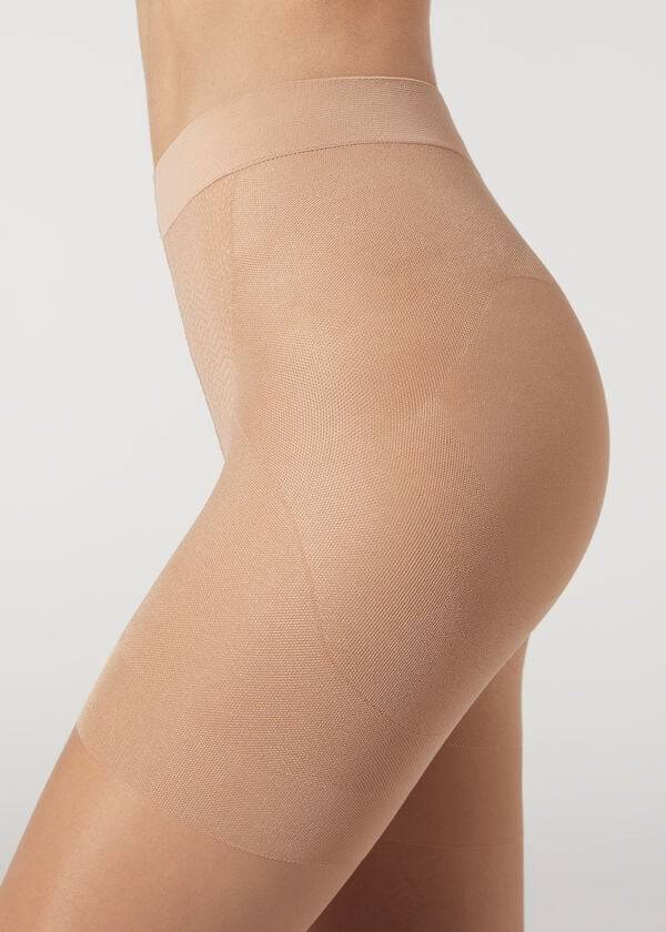 Calzedonia 15 Denier Total Shaper Sheer Hardloopbroek Dames Beige | NL3054AP