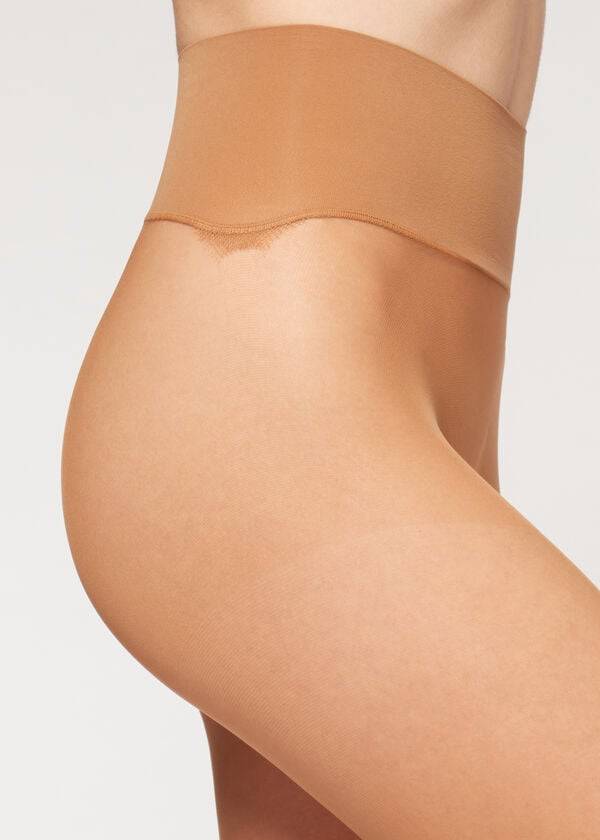 Calzedonia 20 Denier Essential Invisible Sheer Hardloopbroek Dames Khaki | NL3050GL