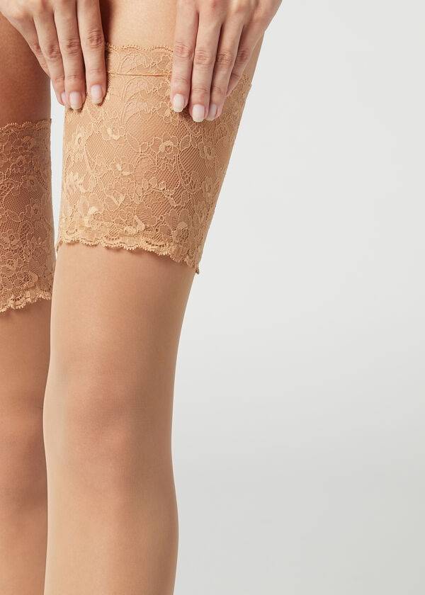 Calzedonia 20 Denier Opaque Thigh-Highs Kousen Dames Bruin | NL2953FM