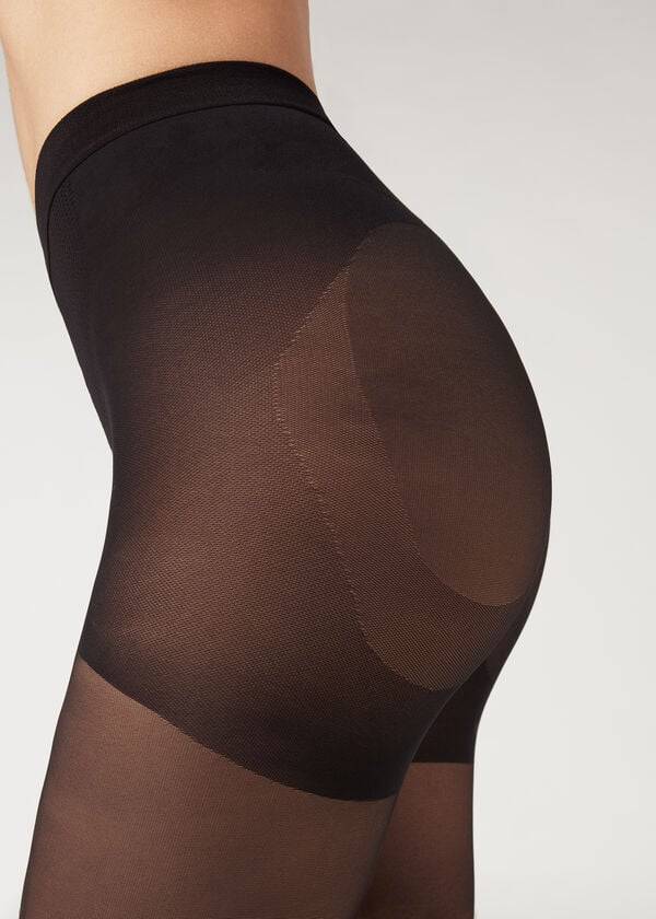 Calzedonia 30 Denier Total Shaper Sheer Sexy Hardloopbroek Dames Zwart | NL2997GL