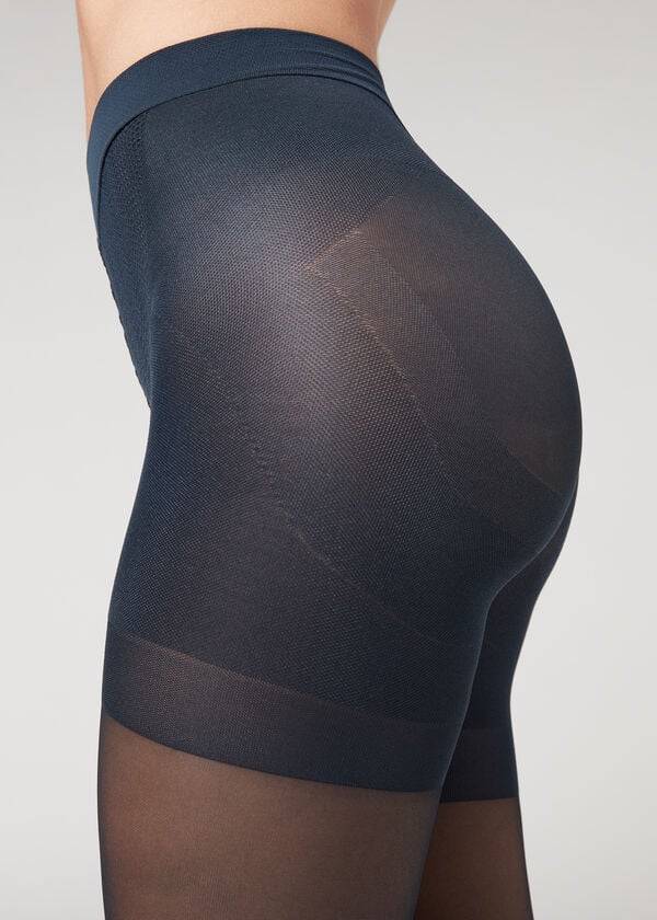 Calzedonia 30 Denier Total Shaper Sheer Hardloopbroek Dames Blauw | NL3003OR