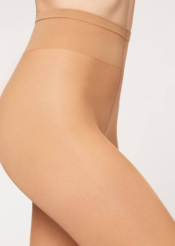 Calzedonia 40 Denier Sheer Hardloopbroek Dames Beige Bruin | NL2983AP